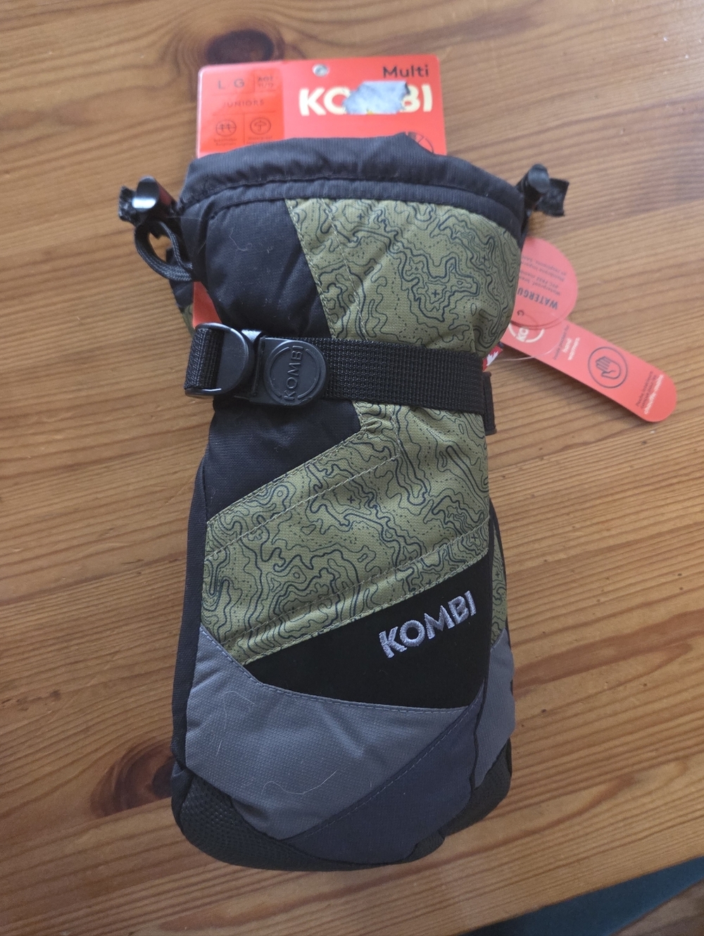 Men’s Green and Gray Insulated Winter Glove